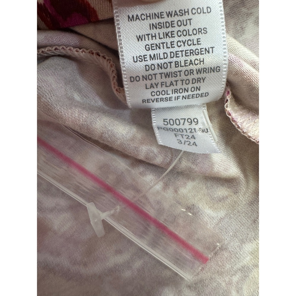 Garnet Hill Phoebe Button Front Knit Dress Spiced Rose Ikat Size Small NEW NWOT - Picture 10 of 10